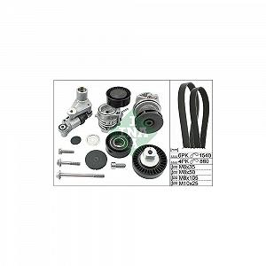 Водяной насос и комплект поликлинового ремня Schaeffler INA 529 0053 30 для BMW MINI - Фото 1