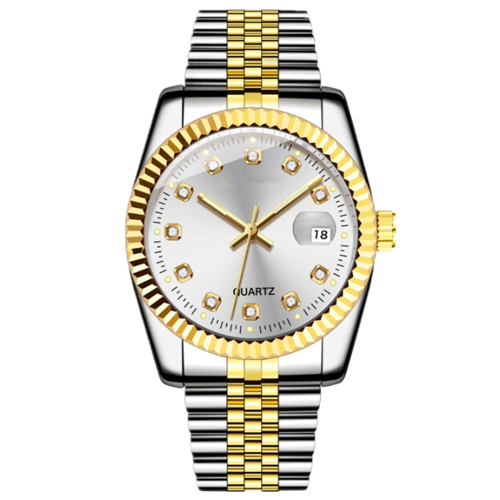 Часы JOATVEE Классический Кварцевый Мужской Из Нержавеющей Стали С Бриллиантами, фото №1