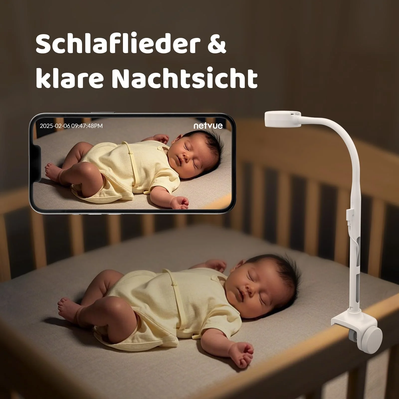 Відеоняня NETVUE Peekababy 4-in-1 Universal Mount WiFi, фото №6 Відеоняня NETVUE Peekababy 4-in-1 Universal Mount WiFi, фото №6