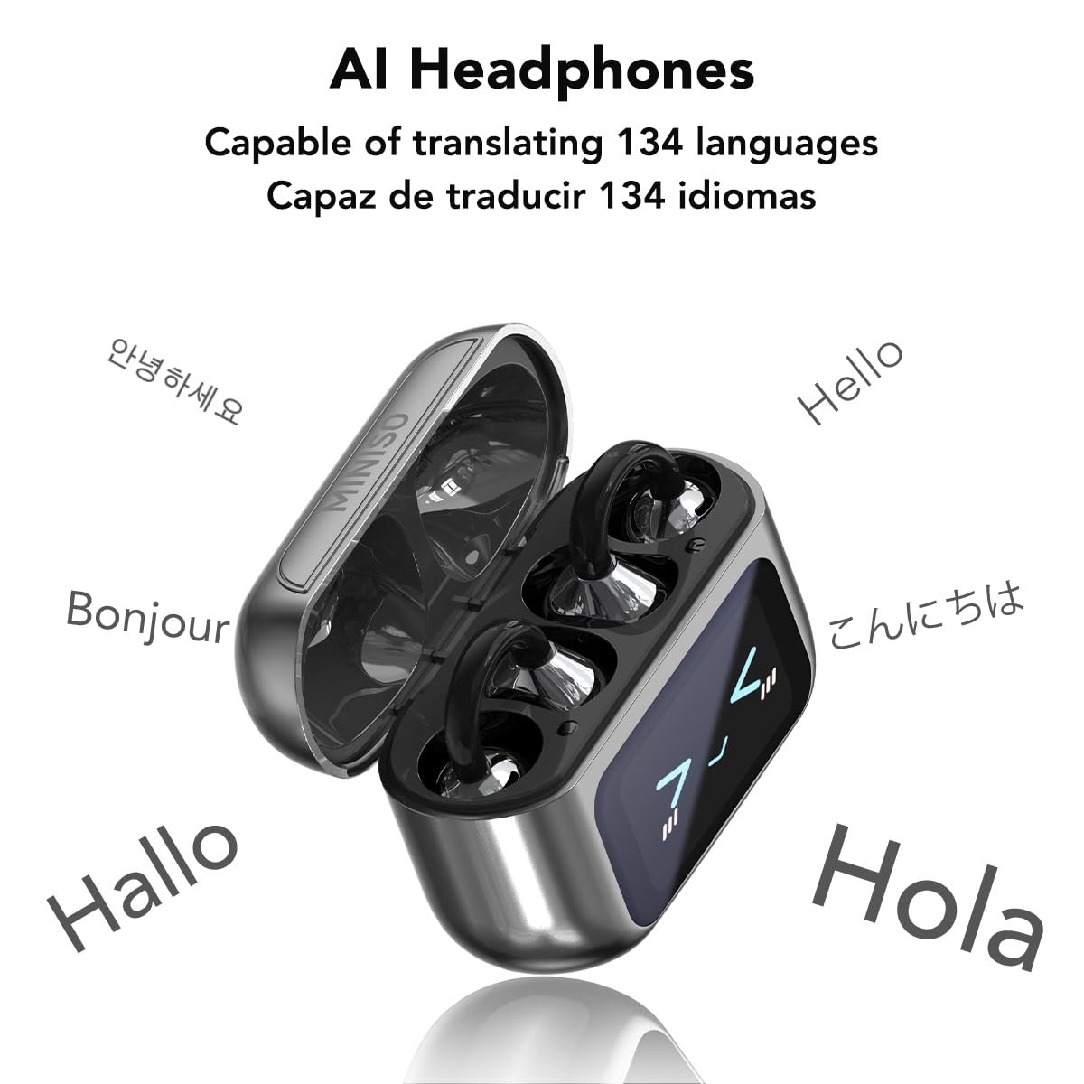 Наушники для перевода MINISO MS201 OWS Open Ear AI Беспроводные Bluetooth, фото №8