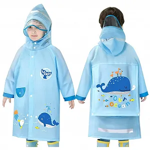 Дитячий дощовий пончо дощовик для хлопчиків і дівчаток - Фото 1