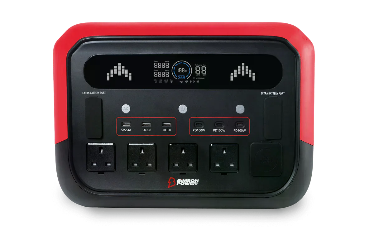 Зарядна станція Bimson Power BP2400PPS 4800 Вт / 2400 Вт / 2048 Вт*год / LiFePO4 / Швидка зарядка, фото №2 Зарядна станція Bimson Power BP2400PPS 4800 Вт / 2400 Вт / 2048 Вт*год / LiFePO4 / Швидка зарядка, фото №2