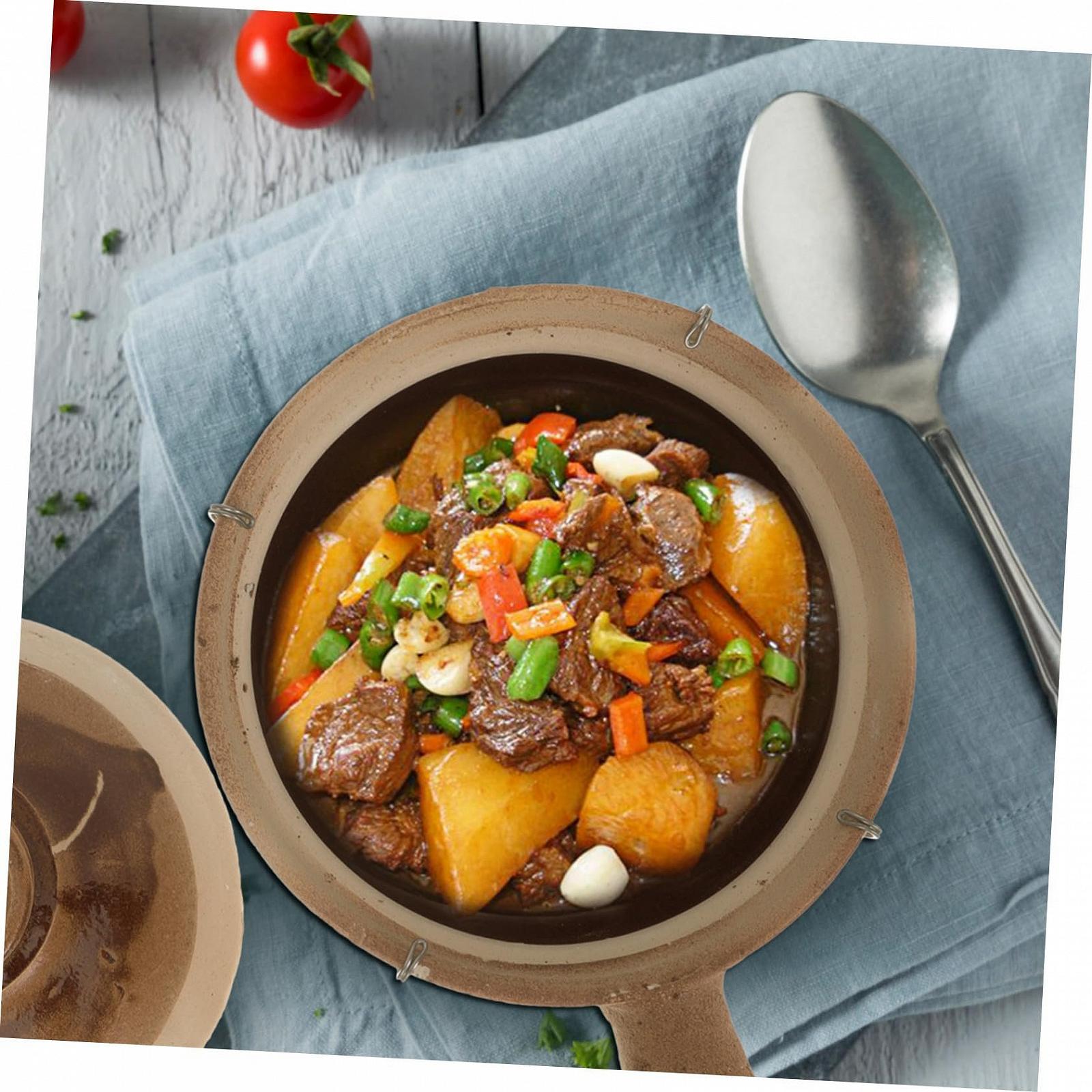 Горщик для запікання керамічний китайський з ручкою, фото №4