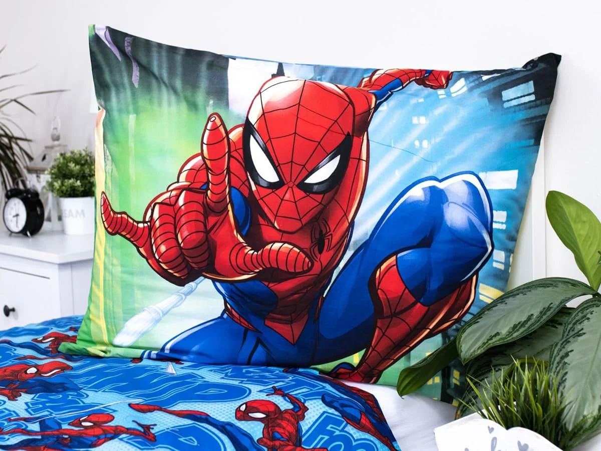 Дитяча Постільна білизна дитяча Jerry Fabrics Spiderman 140 x 200 см + 70 x 90 см, бавовна, на блискавці, різнокольорова, фото №4
