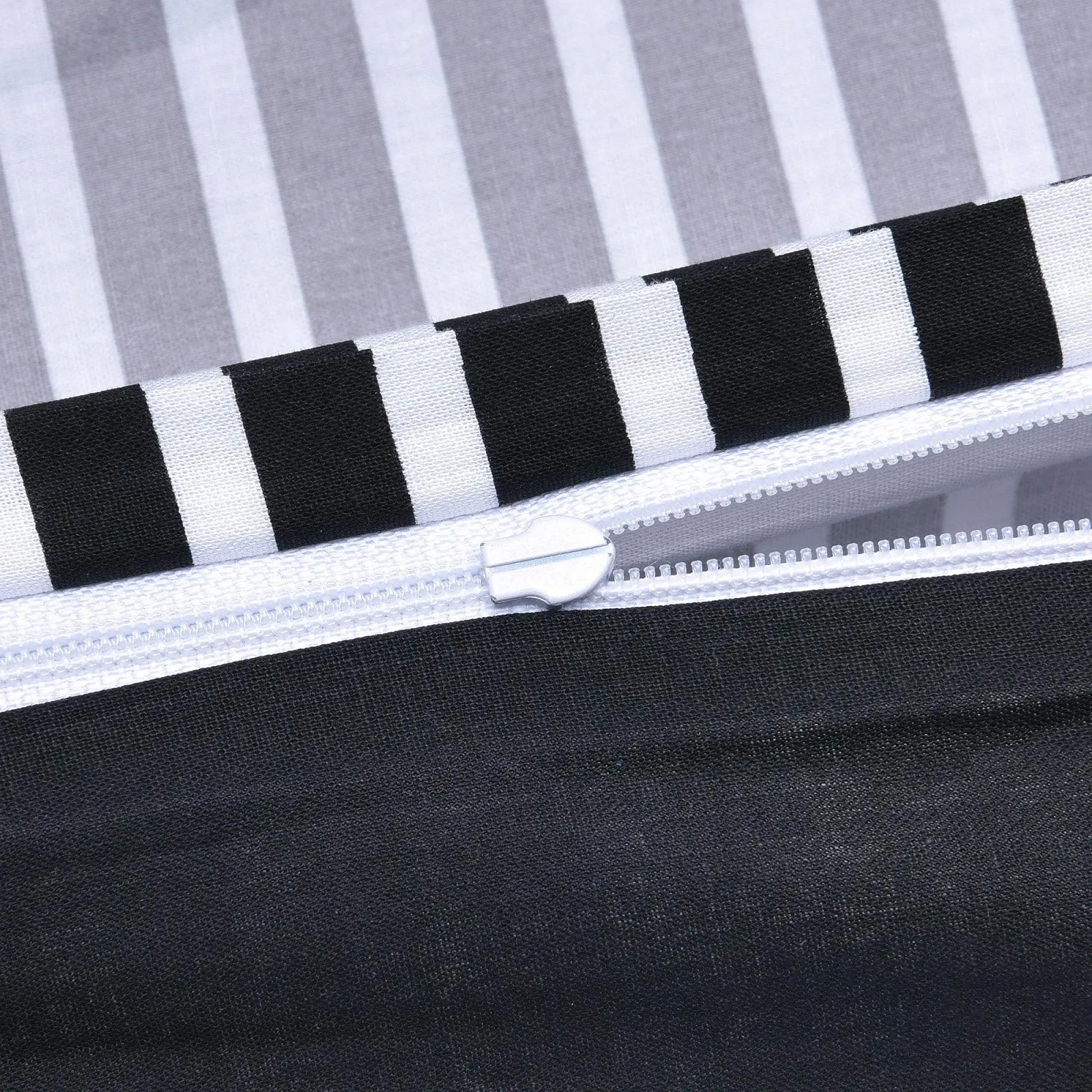 Постільна білизна Beautissu Dana 135 x 200 або 155 x 220 см на блискавці бавовна 100% наволочка 80 x 80 см Сіро-зелено-біла, фото №2