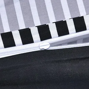 Постільна білизна Beautissu Dana 135 x 200 або 155 x 220 см на блискавці бавовна 100% наволочка 80 x 80 см Сіро-зелено-біла synthetic.ua - Фото 1