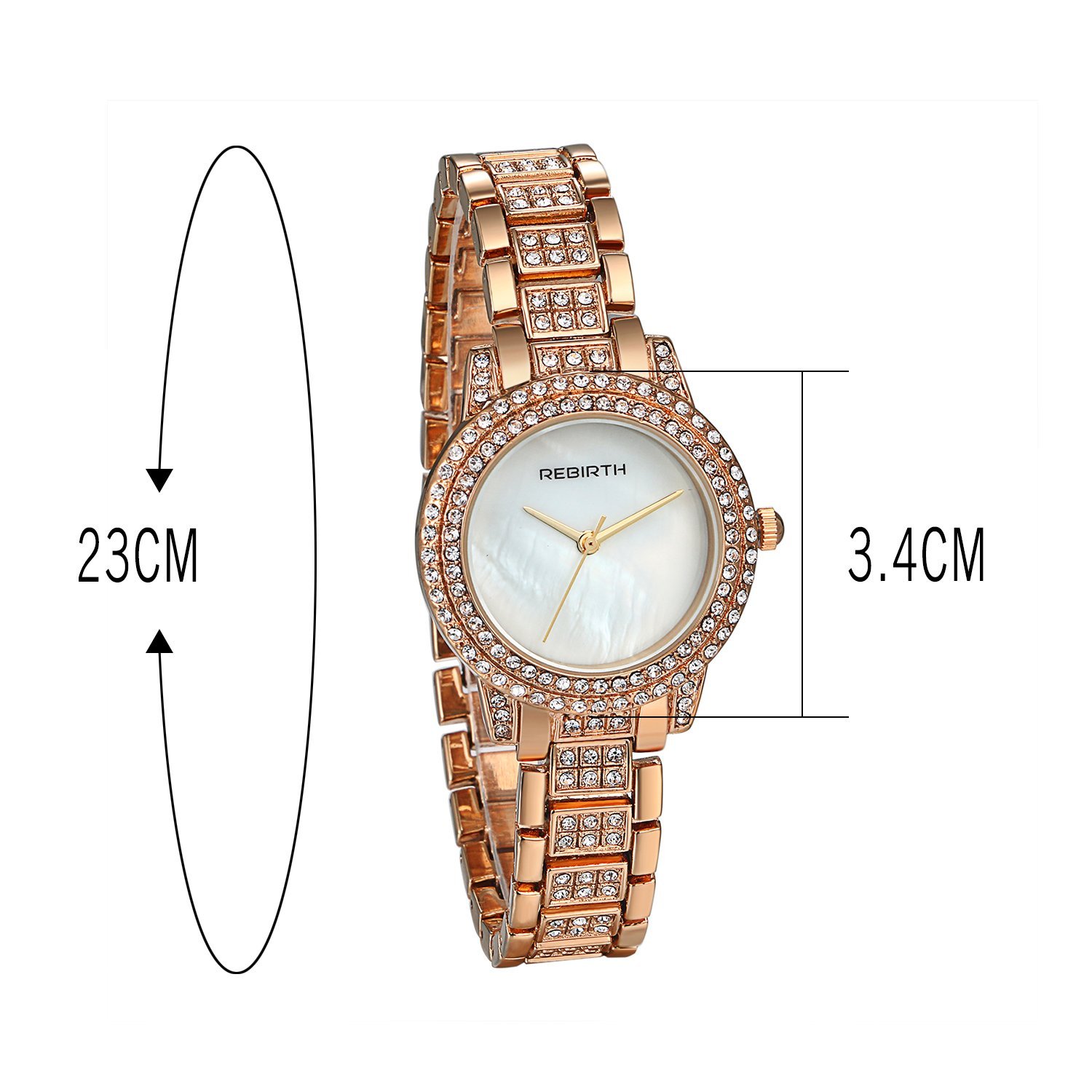 Жіночий годинник JewelryWe, сплав, японський кварцовий механізм, стрази, колір золото/срібло/рожеве золото, фото №5 Жіночий годинник JewelryWe, сплав, японський кварцовий механізм, стрази, колір золото/срібло/рожеве золото, фото №5