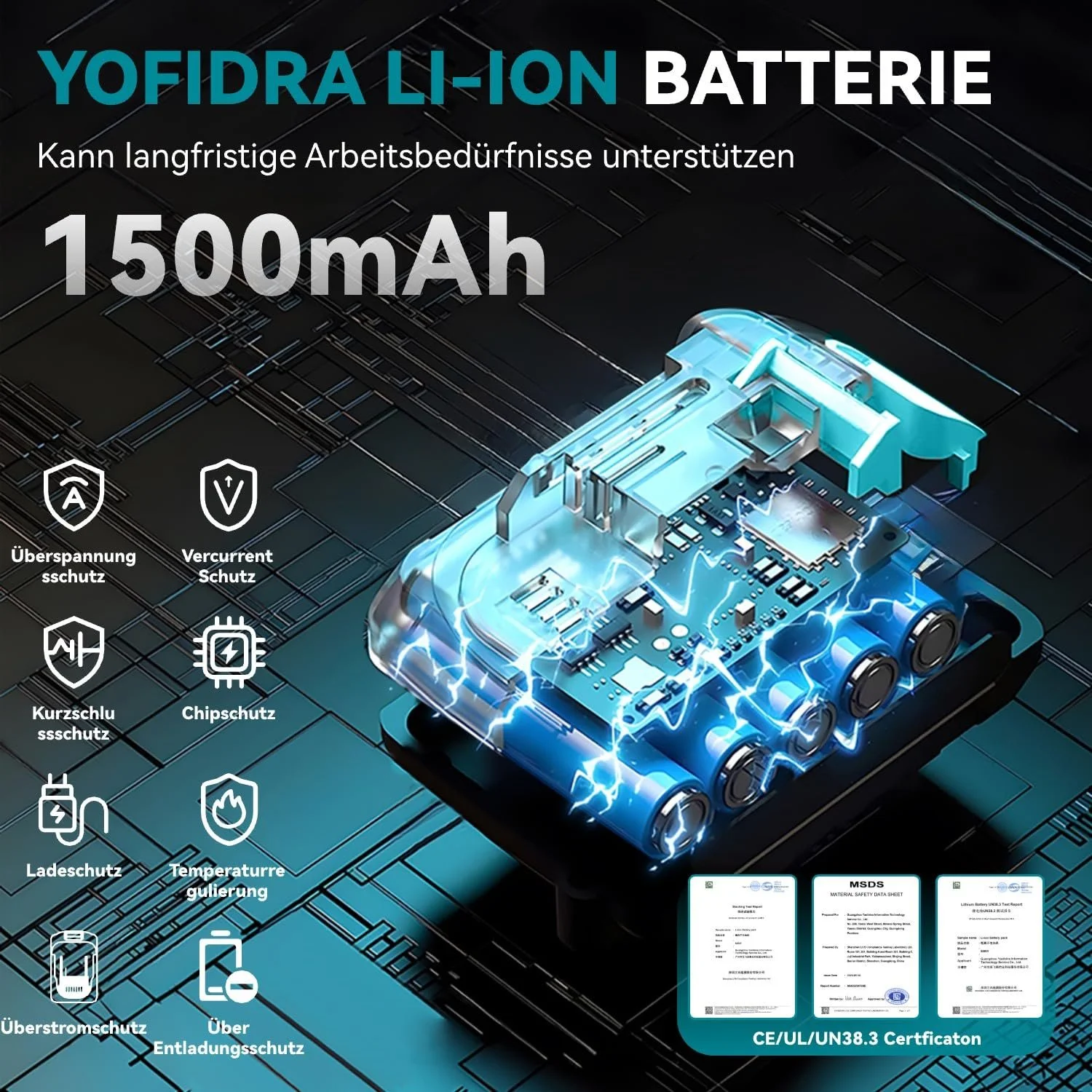 Секатор акумуляторний Yofidra 30 мм, максимальне відкриття 45 мм + 2 акумулятори, LCD дисплей, зарядний пристрій + кейс, фото №6