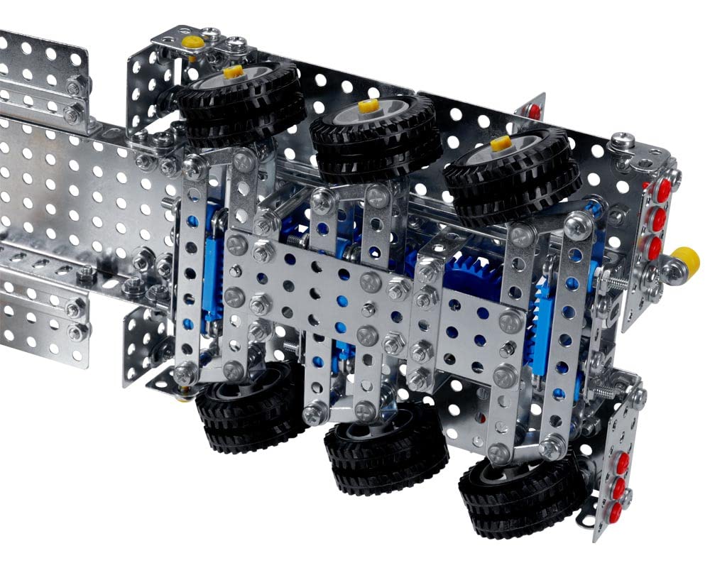Металевий набір для будівництва Eitech 00331 - вантажівка з причепом, набір моделі з 2180 деталей, вантажівка приблизно 90 см, фото №8