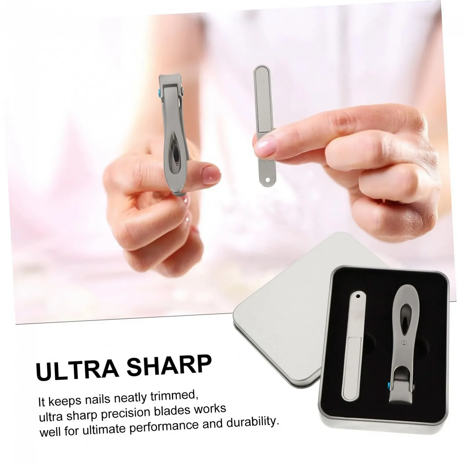 Набор для маникюра Healvian 2 шт. Кусачки для ногтей Пилка для ногтей с коробкой для хранения для путешествий и дома, фото №3 Набор для маникюра Healvian 2 шт. Кусачки для ногтей Пилка для ногтей с коробкой для хранения для путешествий и дома, фото №3