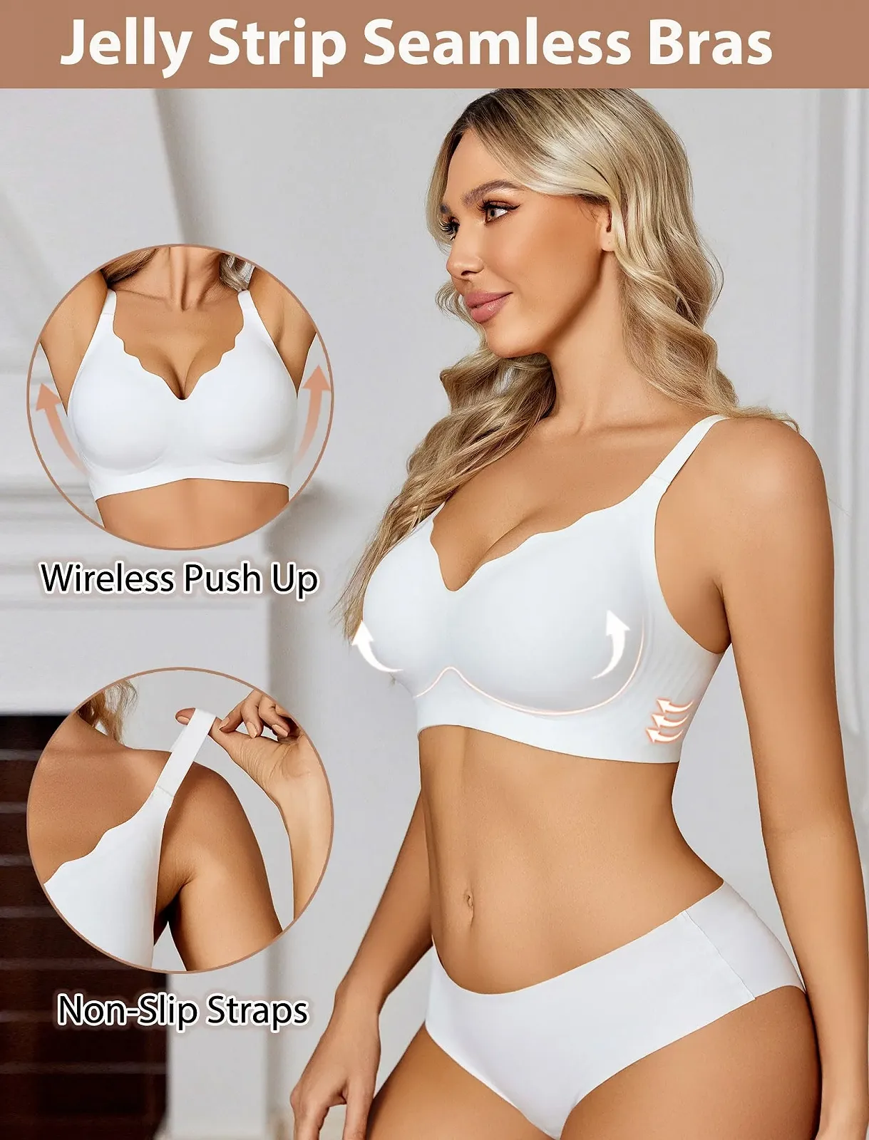 Бюстгальтер-топ Seamless Avidlove Non-Wired Push-Up мягкая поддержка с мягкими чашками Bralette T-Shirt для сна Bustier, фото №2 Бюстгальтер-топ Seamless Avidlove Non-Wired Push-Up мягкая поддержка с мягкими чашками Bralette T-Shirt для сна Bustier, фото №2
