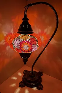 Настільна лампа Samarkand Lights Mosaic Floor Lamp S Oriental Turkish Orange - Фото 1