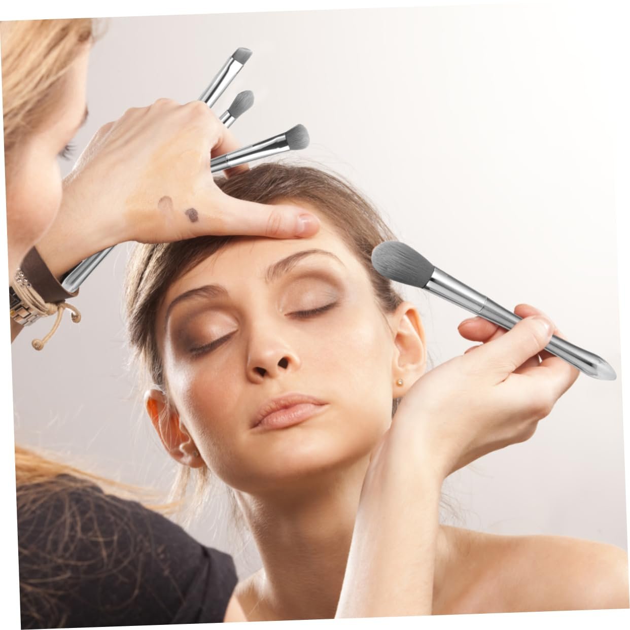 Набір пензлів для макіяжу Beaupretty 8 шт з довгою ручкою, косметичний пензель, пензель для основи, з довгою ручкою, фото №5