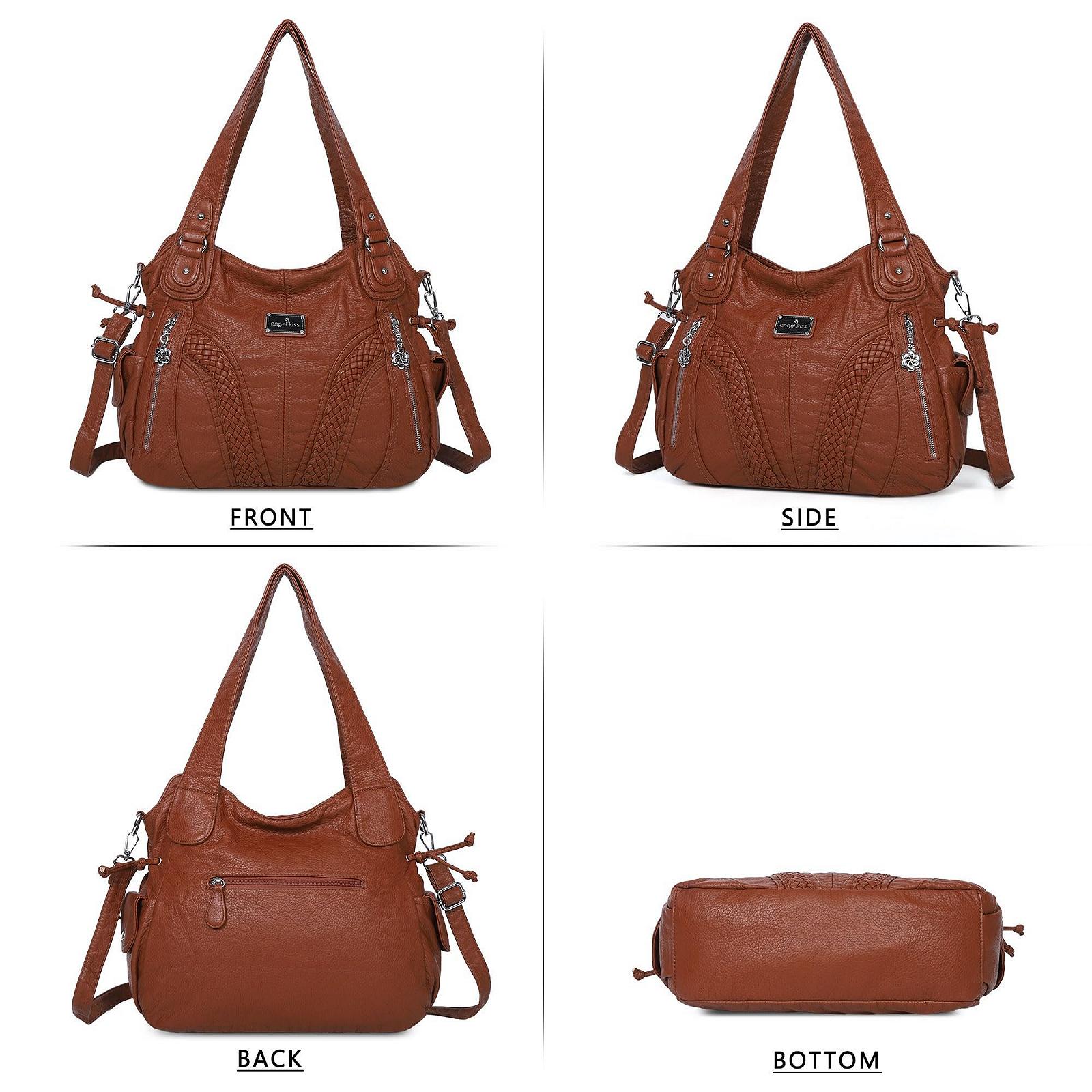 Сумка з ручкою Angel Kiss з ремнем через плече модна, фото №6