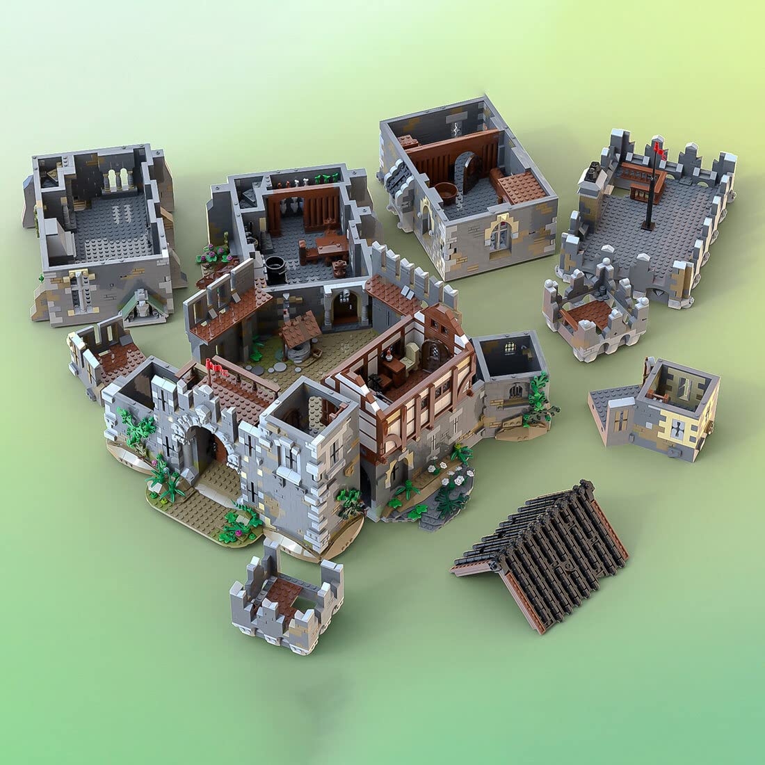 Конструктор APAP MOC-68151 Замок у середньовічному стилі 7500+ деталей, фото №8