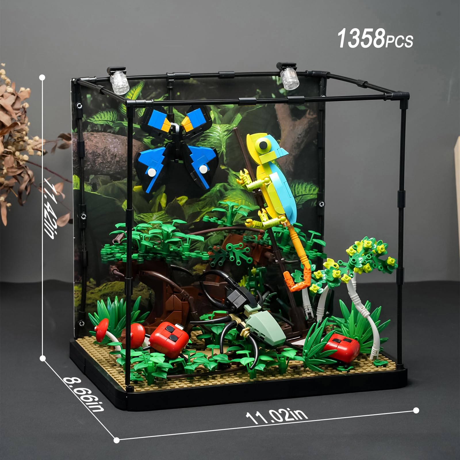 Конструктор ENJBRICK Flower Insect Tank 1284 деталей, фото №3