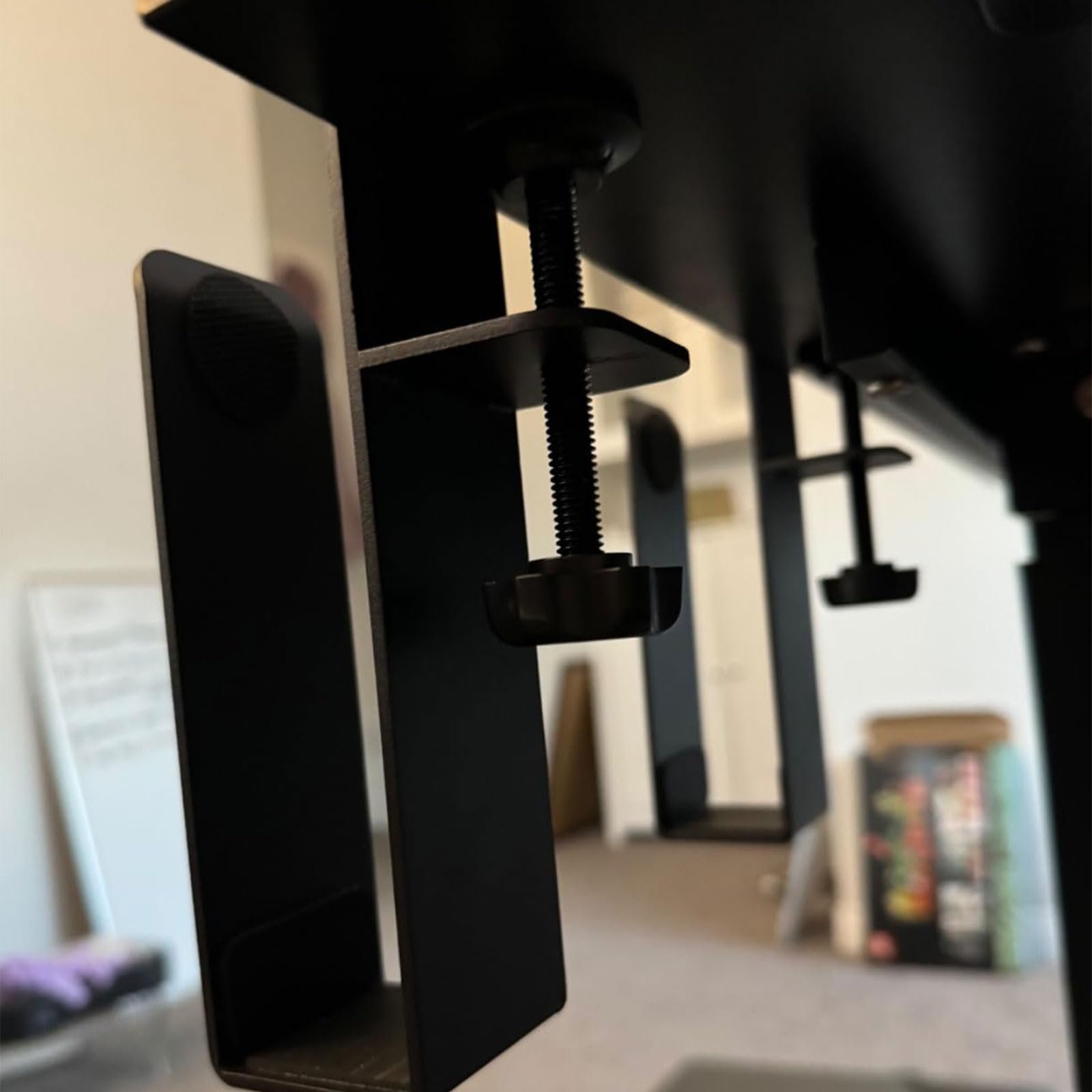 Настольный держатель для ноутбука для рабочих мест, нержавеющая сталь, место для хранения журналов, компактные аксессуары под стол, фото №7