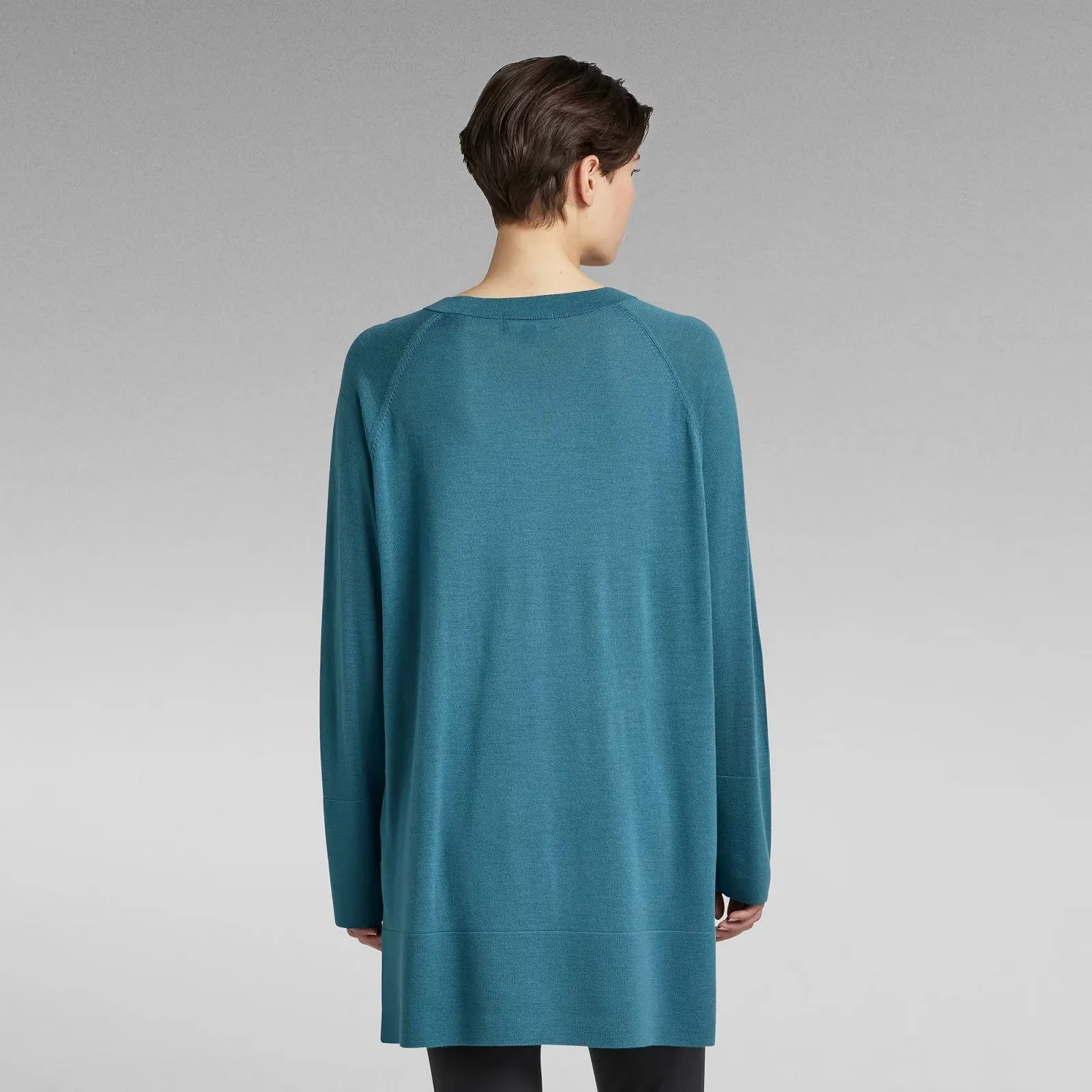 Жіночий джемпер G-Star RAW Oversized V Knit Синій - L, фото №3