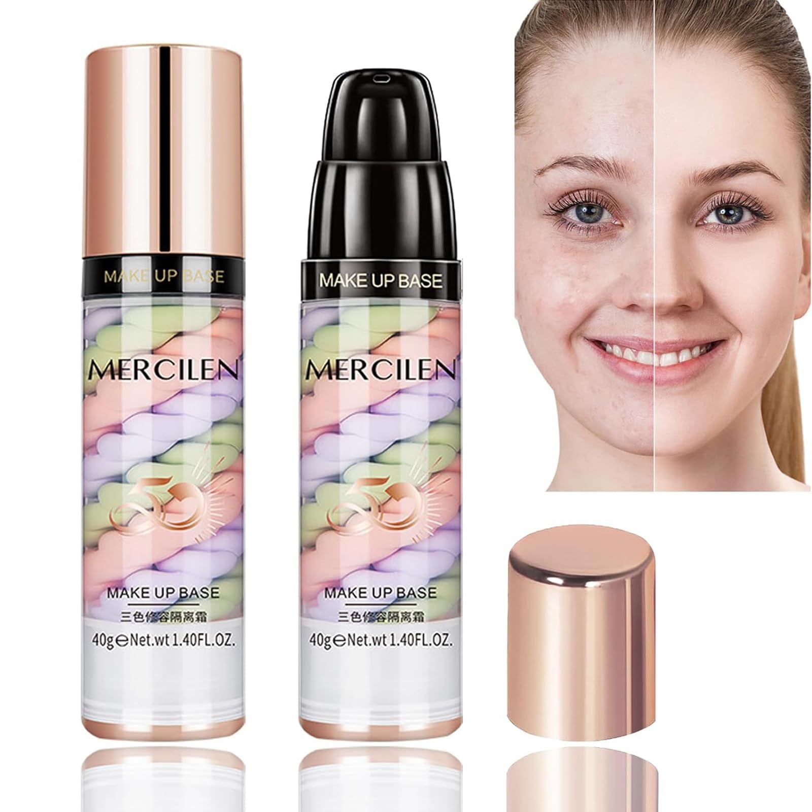 Праймер TITIMORE 3 Colours Isolation Cream One Step Primer Concealer Foundation Colour Corrector, фото №1