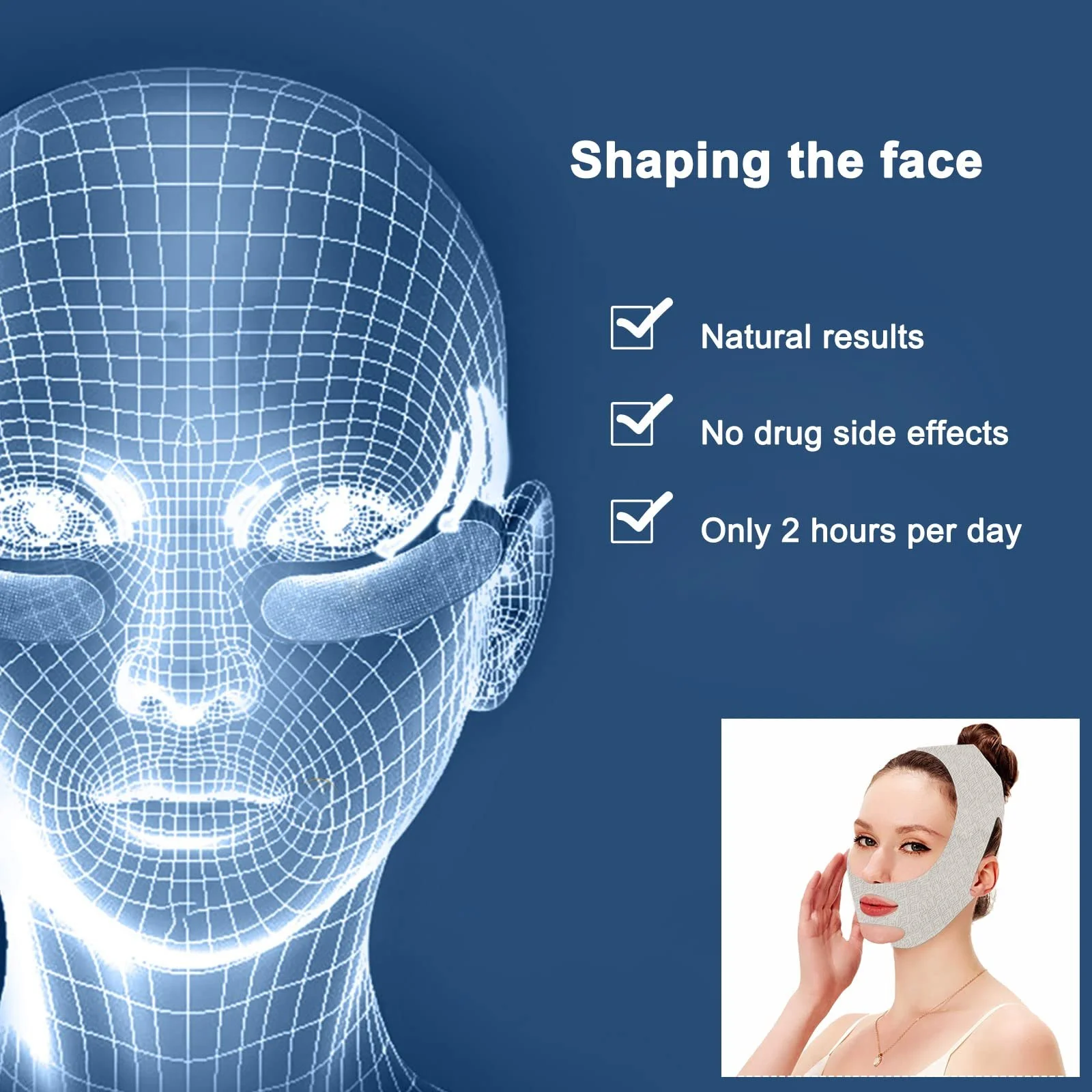 Маска для сну для моделювання обличчя TNSLAND Beauty, V Shape, фото №6