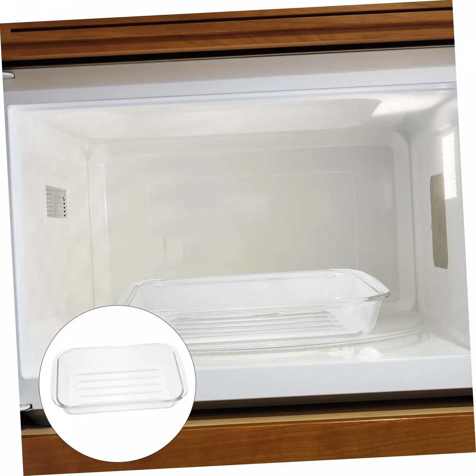 Форма для запікання ABOOFAN скляна велика із загартованого жаростійкого скла для мікрохвильової печі та духовки, фото №8