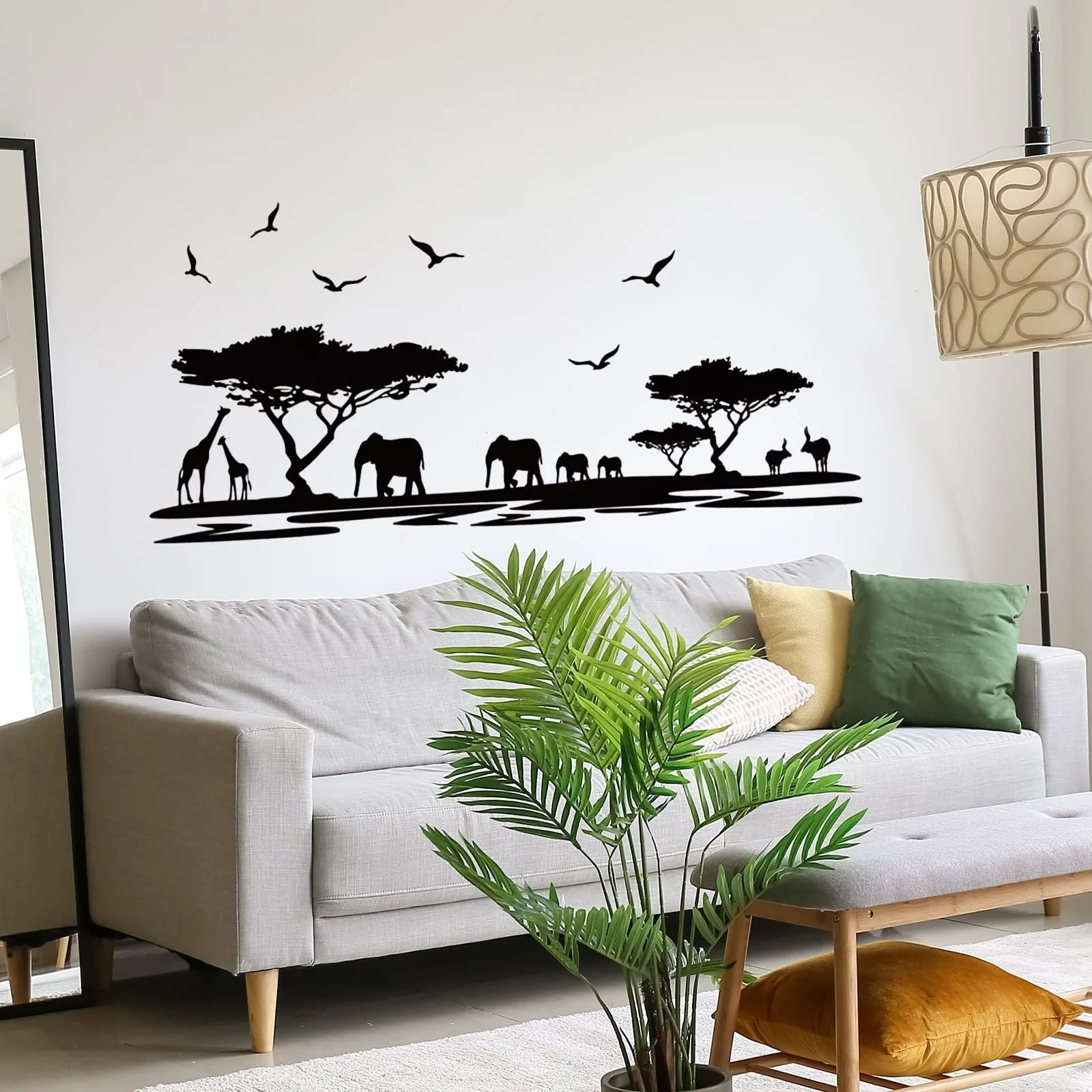 Наклейка на стіну WandSticker4U SAVANNE XXL 160 x 75 см Чорна, фото №3