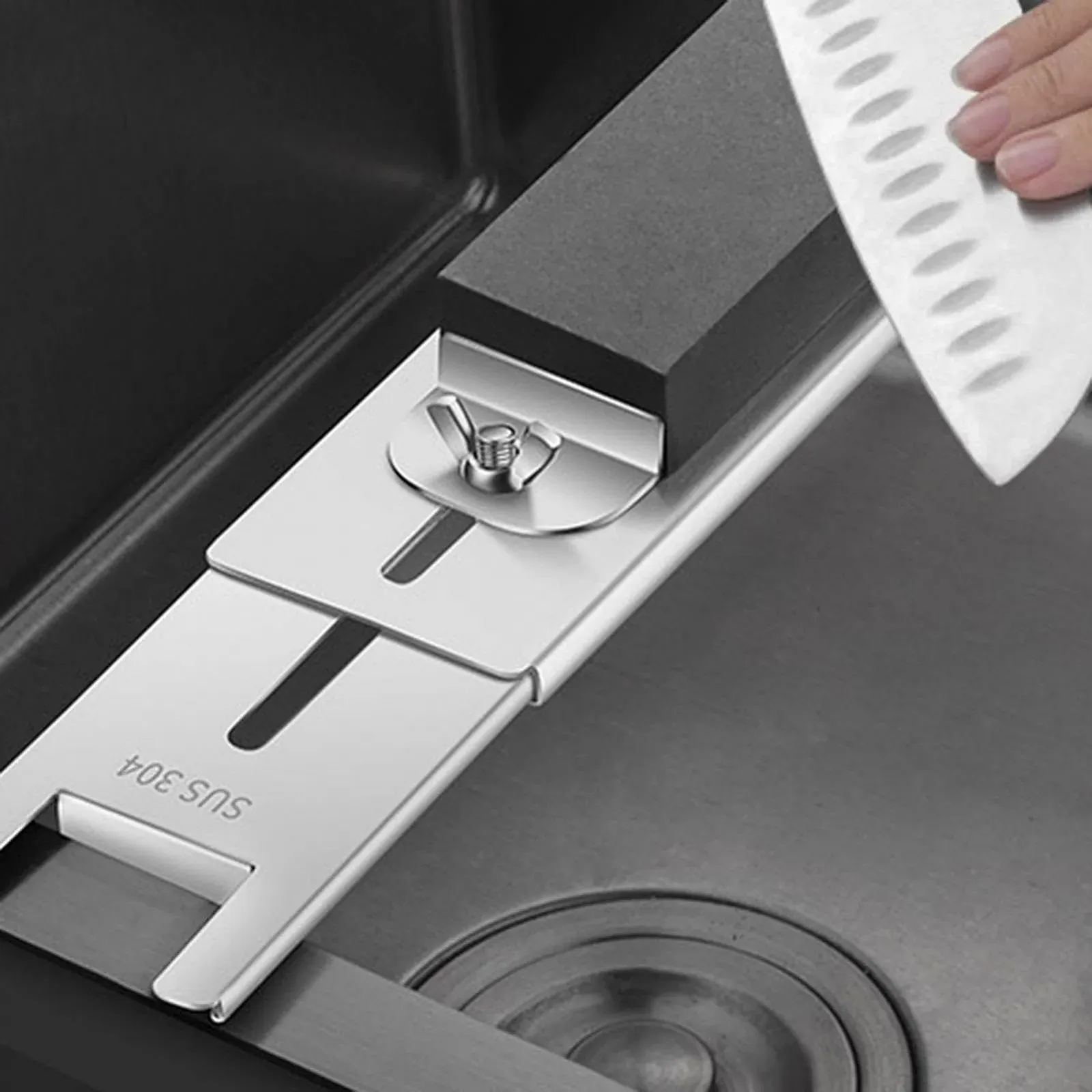 Держатель для точильного камня Мостик для раковины регулируемый нержавеющая сталь 11.22-16.53 дюйма, фото №2