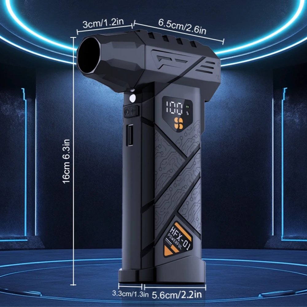 Портативний турбовентилятор Violent HFX-01 Turbo Jet Fan 680000 RPM Black, фото №13