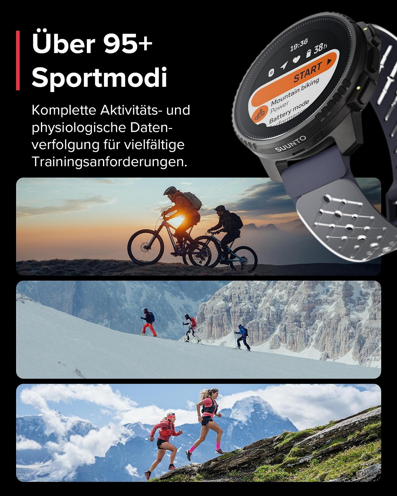 Смарт-годинник GPS SUUNTO Vertical Abenteuer, двочастотний GPS, безкоштовні офлайн-карти, до 65 днів роботи від сонячної батареї, корпус протестовано на відповідність військовим стандартам, водонепроникність 100 м, фото №7