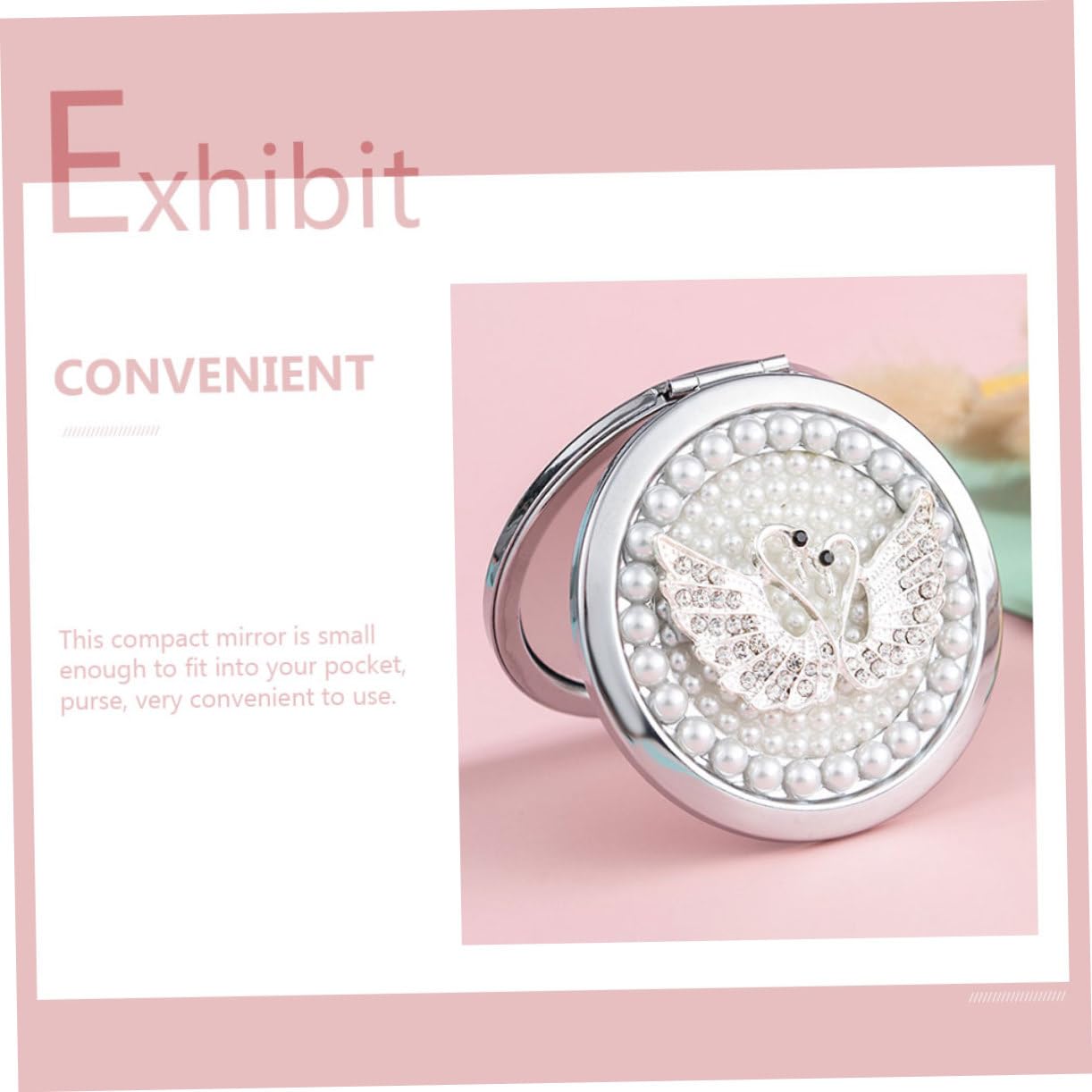 Зеркало Angoily Portable 3 Pieces Карманное Жемчужное Увеличительное, фото №5 Зеркало Angoily Portable 3 Pieces Карманное Жемчужное Увеличительное, фото №5