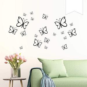 Наклейки на стену Wandkings Бабочки набор 20 шт. Белые - Фото 1