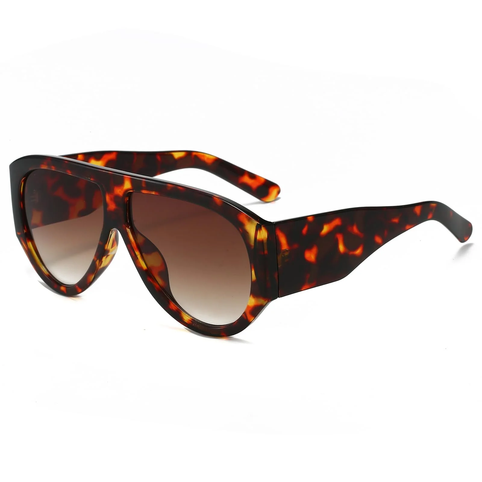 Вінтажні великі сонцезахисні окуляри LJCZKA для жінок і чоловіків, ретро-пілотні, модні овальні, фото №1