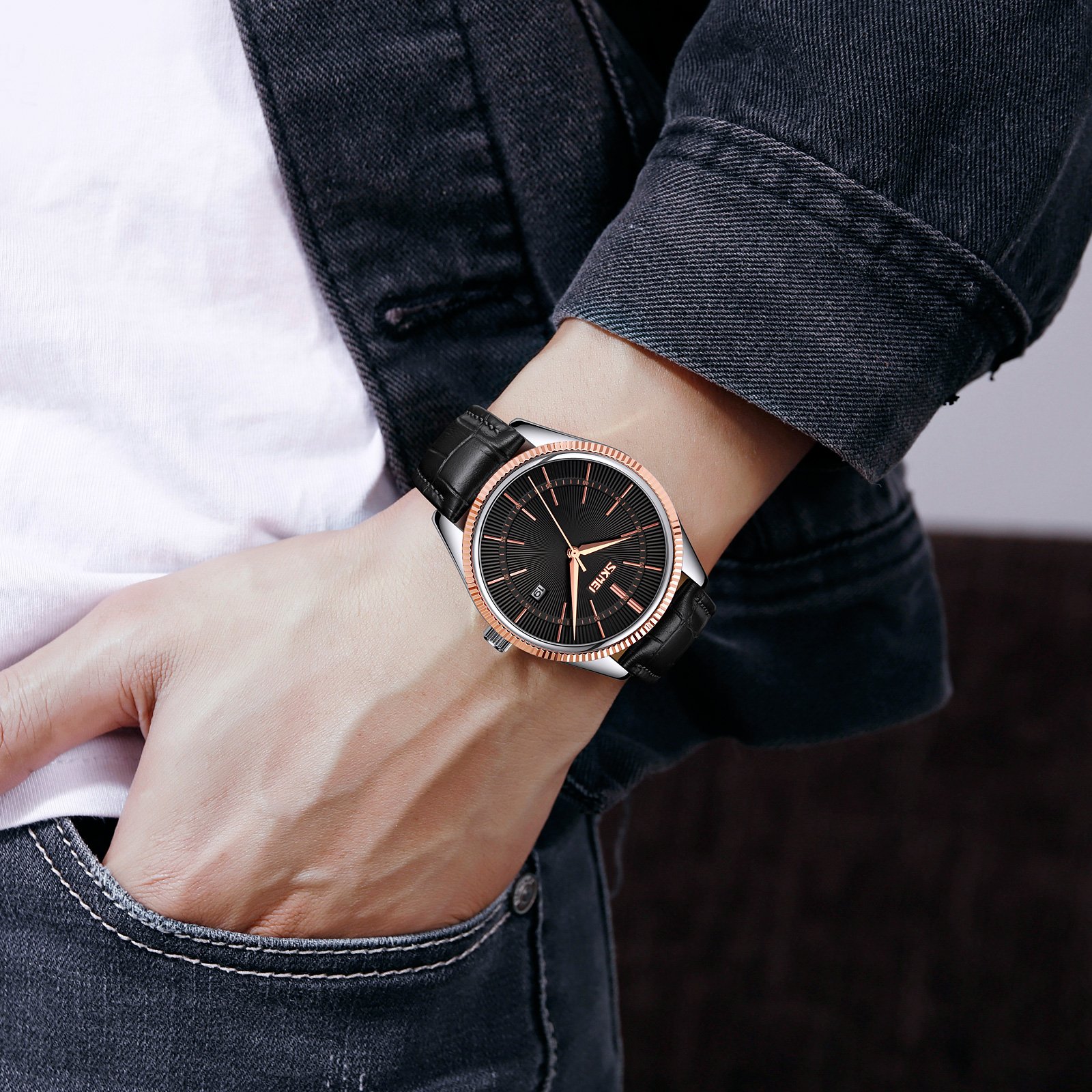Годинник Skmei 9298TRGBK Rose-Gold Black, фото №3
