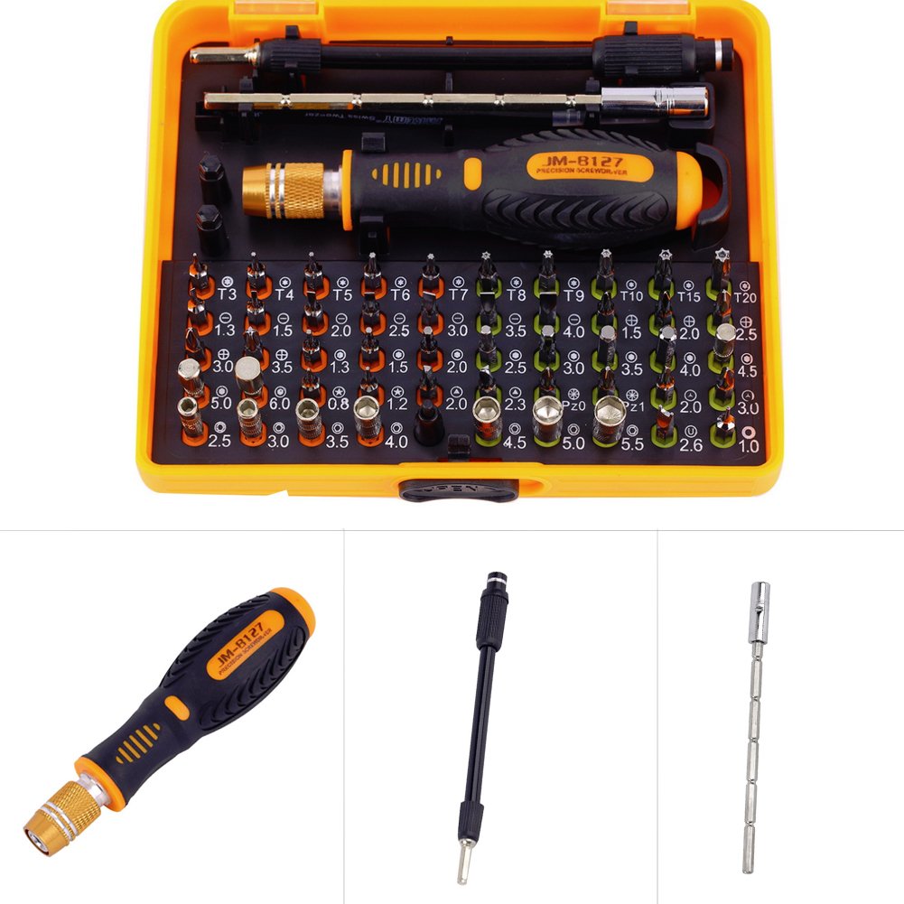 Набор отвёрток Multi-Purpose Precision Magnetic 53 в 1 Pilot Torx Hex Cross Flat Y Star чёрно-синий, фото №1