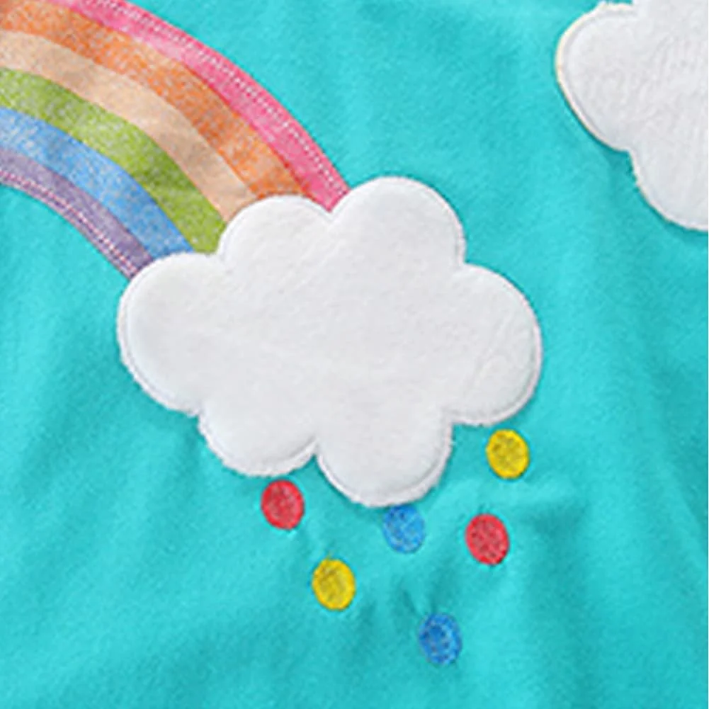 Світшот MUJOQE для дівчаток, бавовняний, з довгими рукавами, фото №3