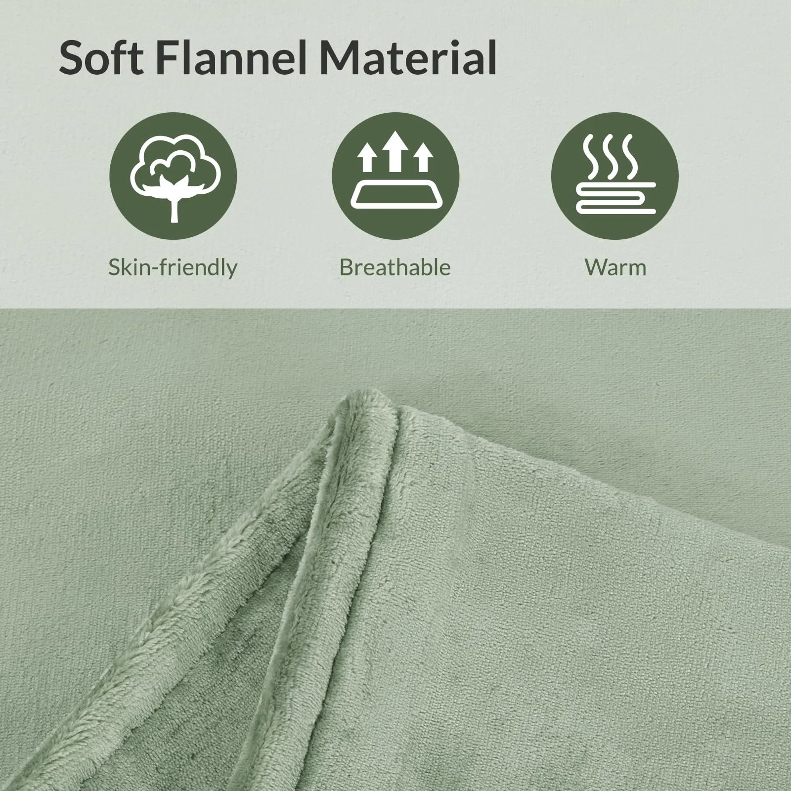 Електрична ковдра Todeco Flannel 180 x 130 см Зелений, фото №4 Електрична ковдра Todeco Flannel 180 x 130 см Зелений, фото №4