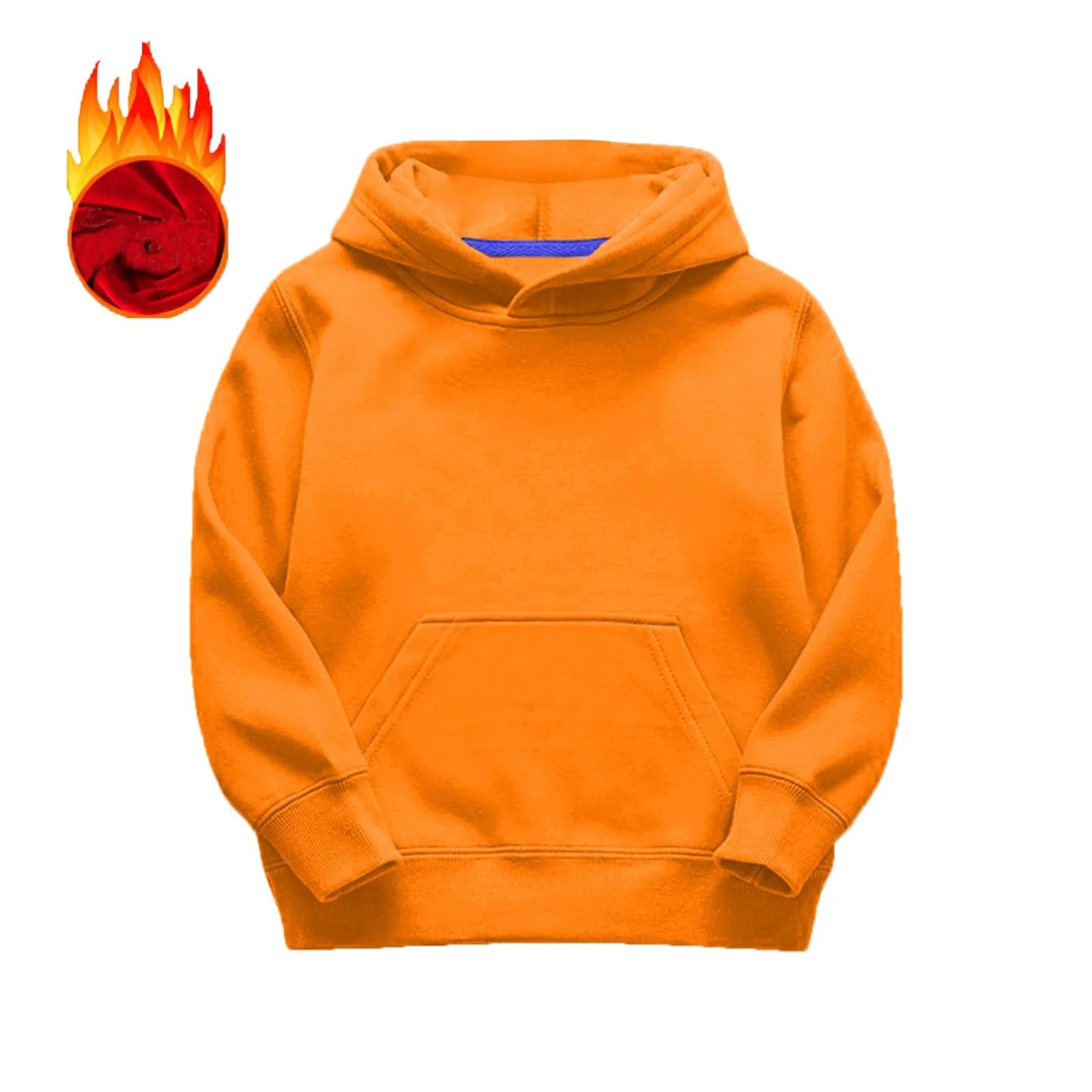 Дитяча Толстовка Однотонна Флісова З довгими Рукавами Тепла, фото №2