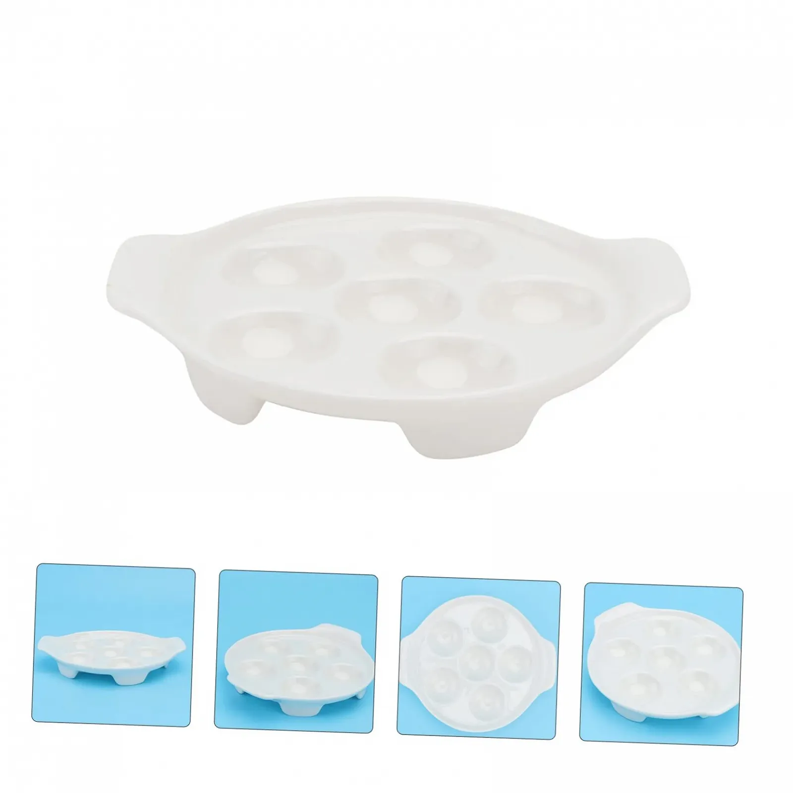 Форма для запекания улиток керамическая на 6 отверстий белая 1 шт., фото №5