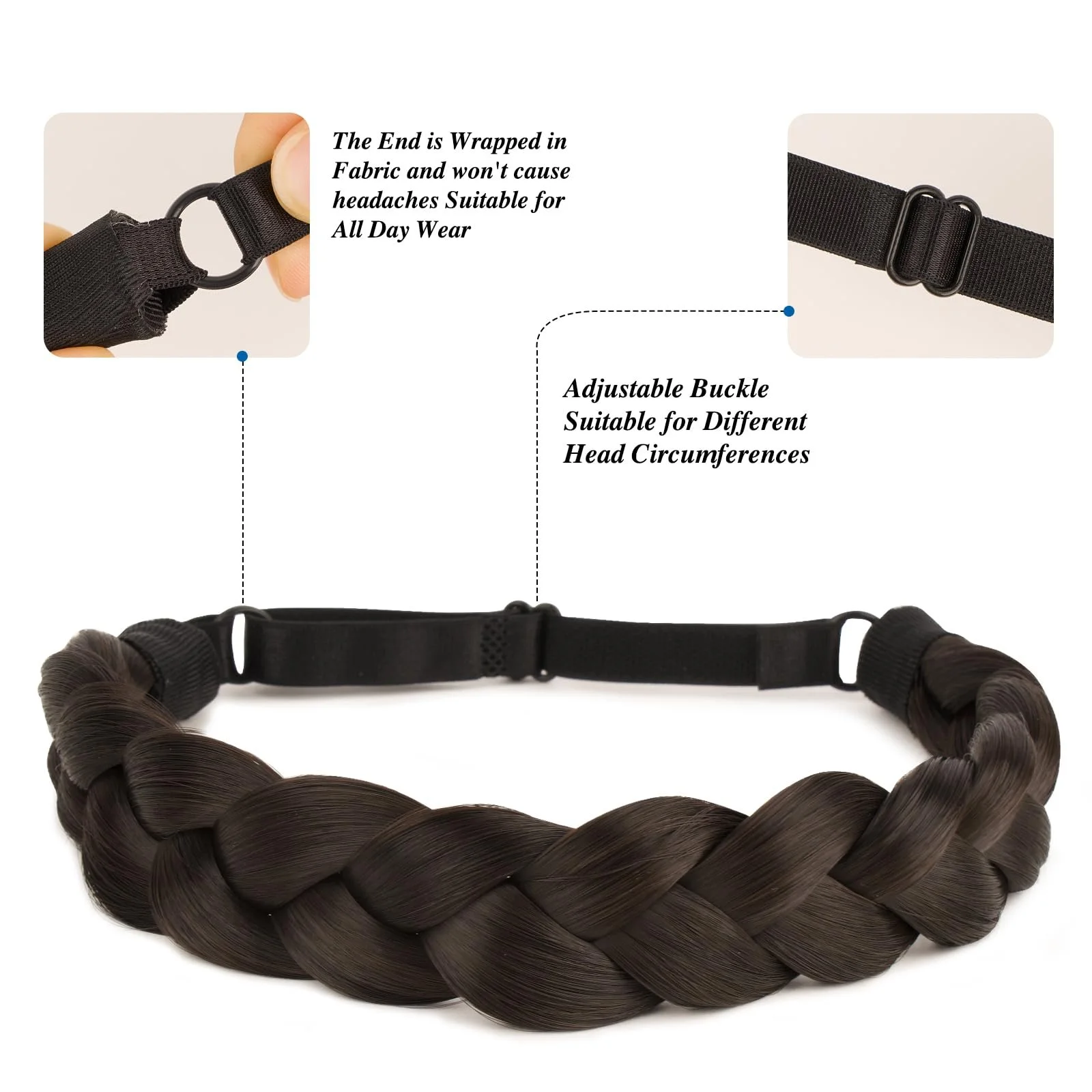 Пов'язка для волосся плетений жіночий, фото №3