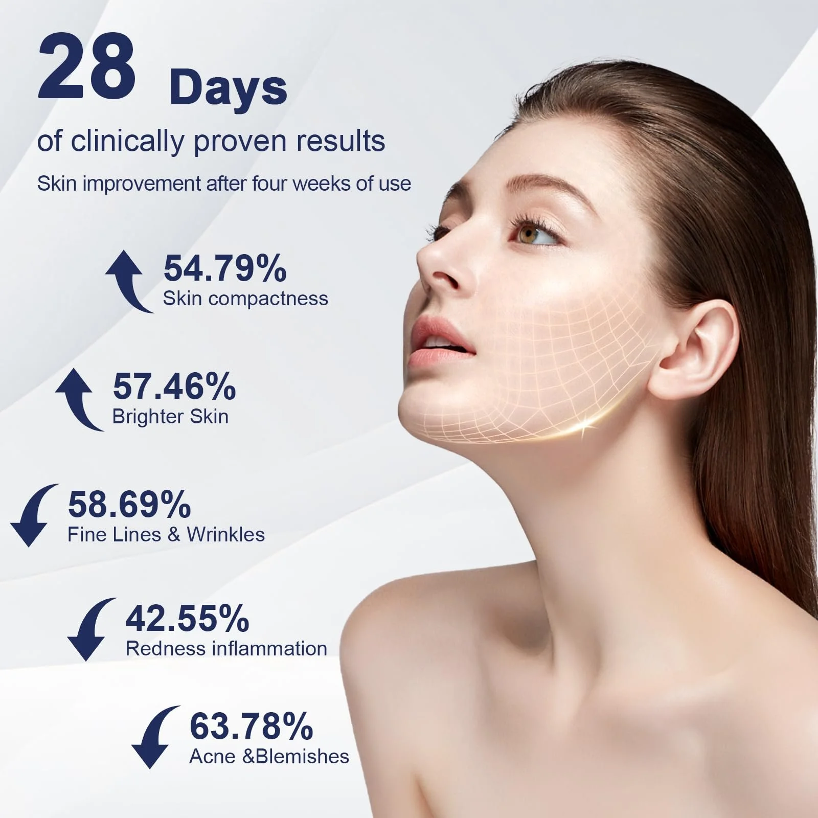 LED Маска для обличчя Силіконова Світлотерапія Червоне світло Омолодження Підтяжка Розгладження зморшок, фото №2