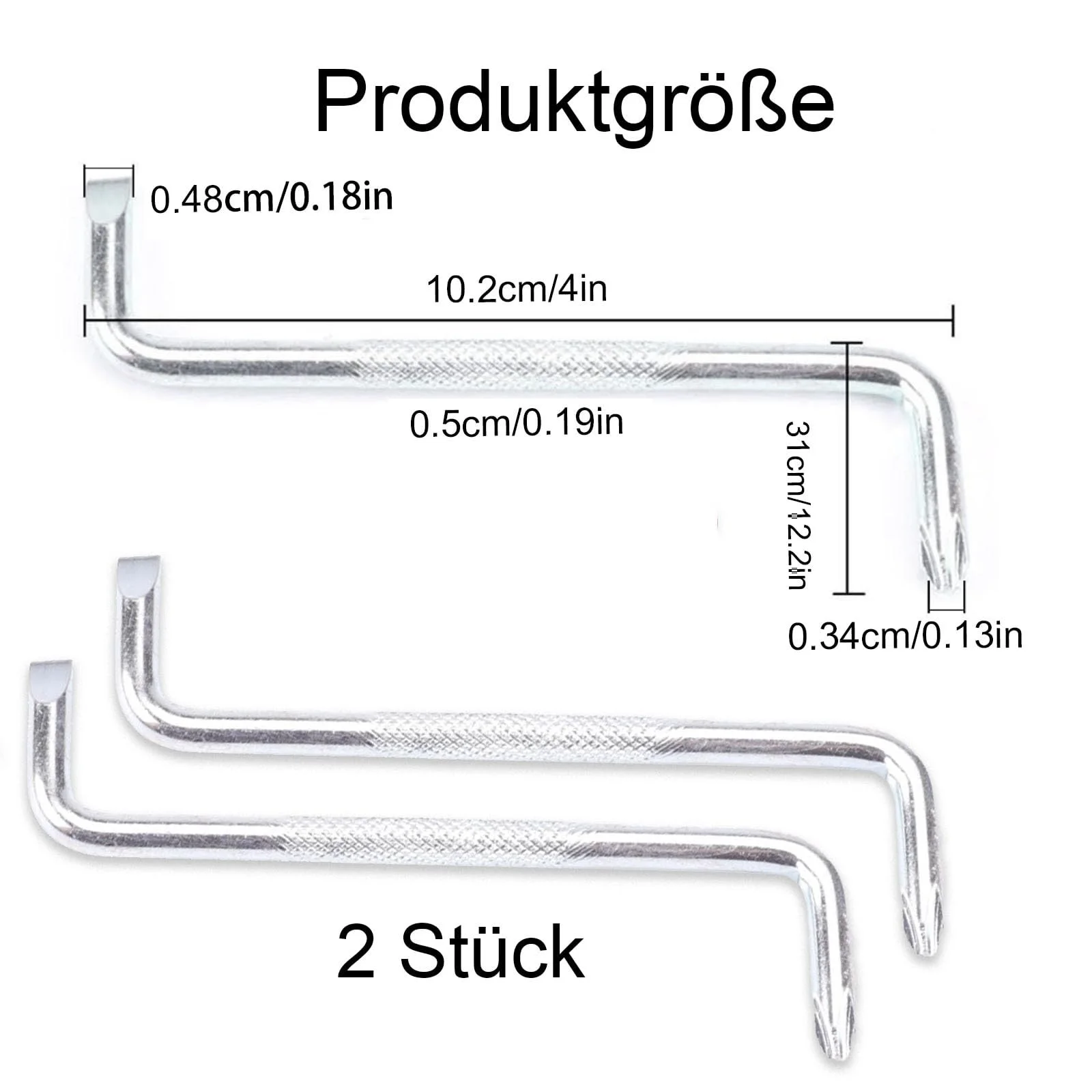 Набір Вигнутий Г-подібний ключ Чорний Хрестова викрутка Набір Багатофункціональна Подвійна Головка Сріблястий, фото №2