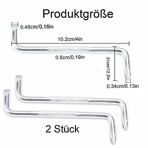 Набір Вигнутий Г-подібний ключ Чорний Хрестова викрутка Набір Багатофункціональна Подвійна Головка Сріблястий synthetic.ua - Фото 1