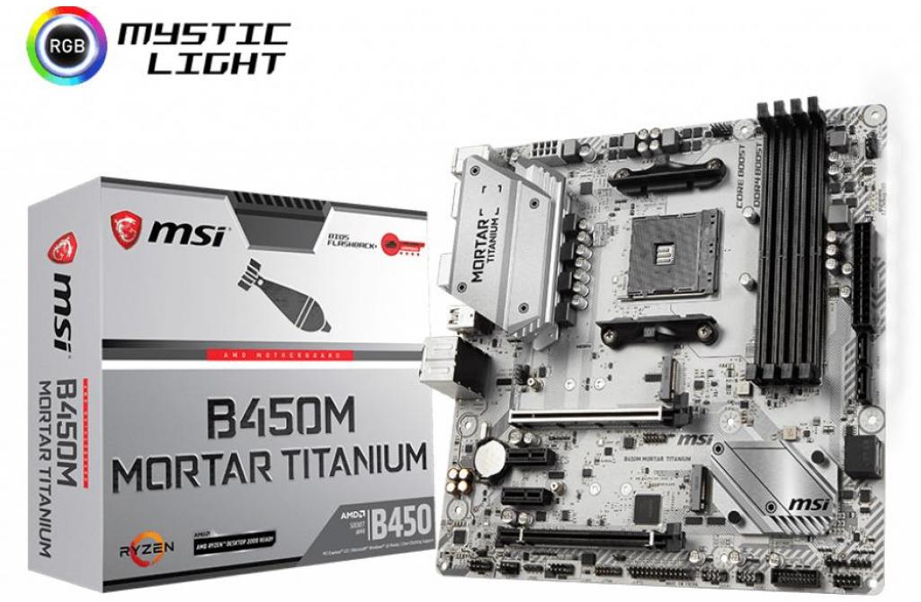 Материнская плата MSI B450M Mortar Titanium, s-AM4, mATX, 4xDDR4, фото №1