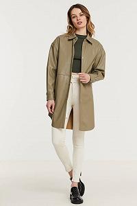 Куртка ONLY ONLSIA FAUX LEATHER SHACKET CC OTW 15242272 Хаки XS - Фото 1