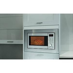 Встраиваемая микроволновая печь Bomann MWG 2215 EB inox с грилем 60 см 800 Вт 20 л Серебристая synthetic.ua - Фото 1