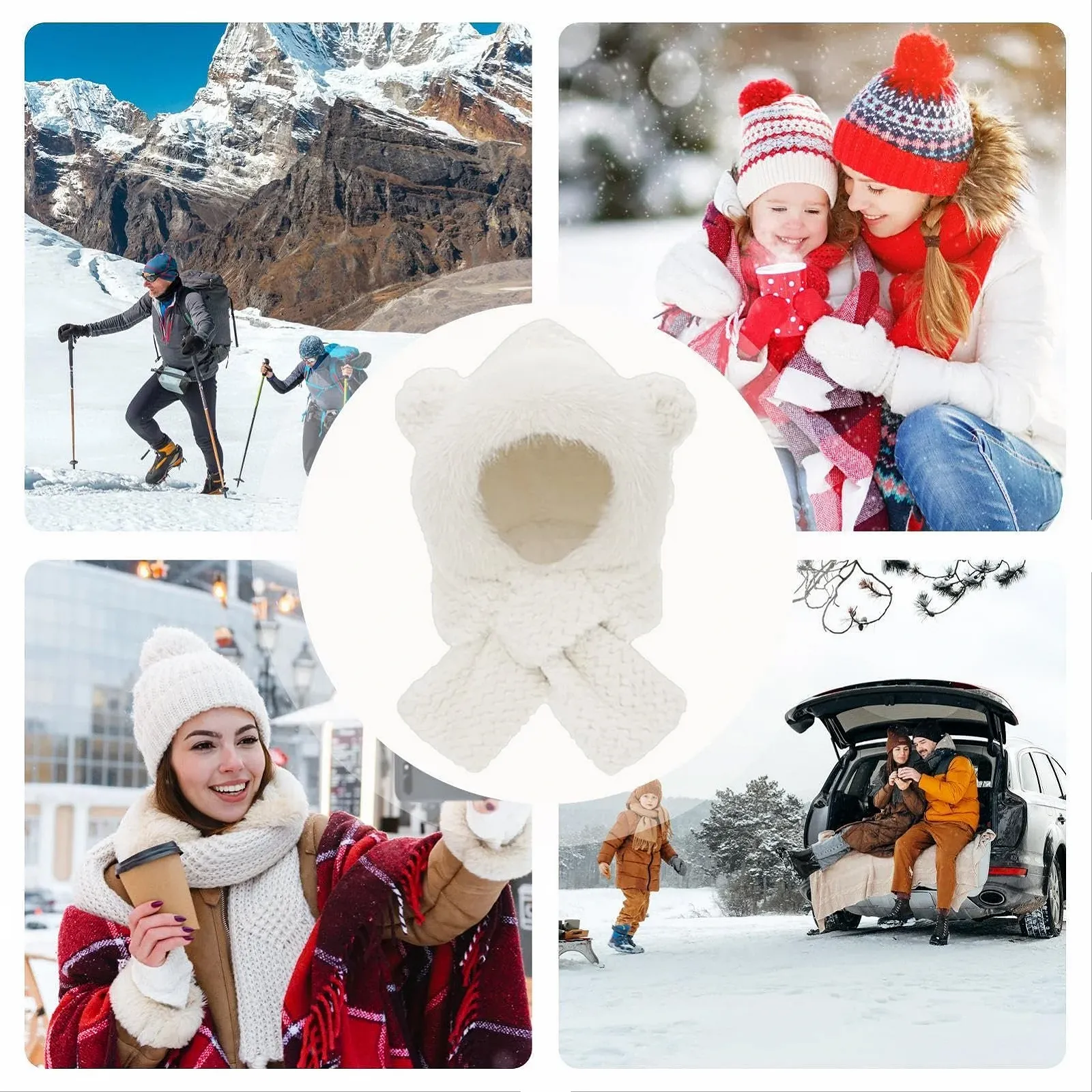 Шапка-вушанка Кролик Mbiyhgta Зимова, фото №3