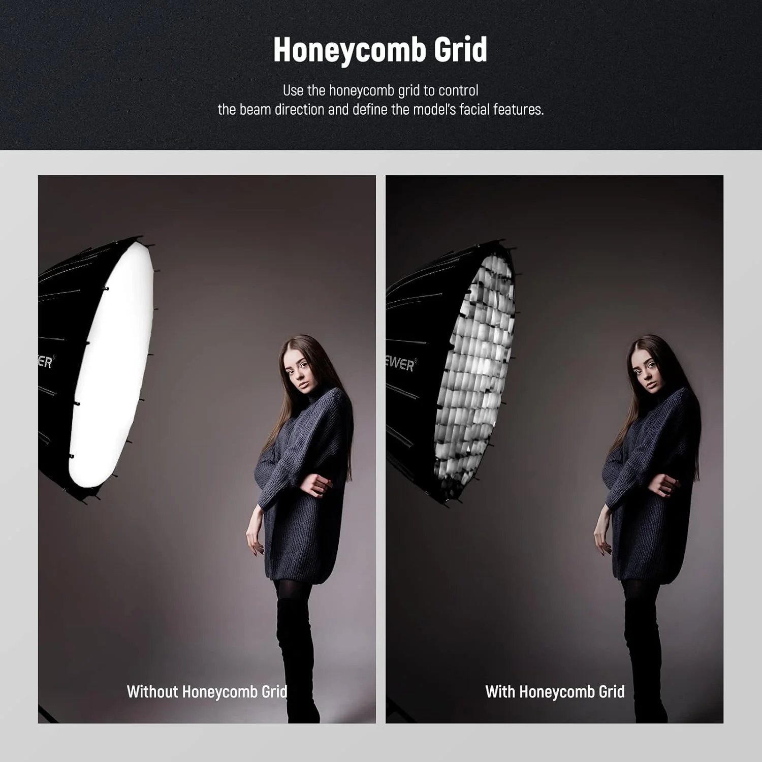 Параболический софтбокс NEEWER SF85Q, 85 см Черный, фото №5 Параболический софтбокс NEEWER SF85Q, 85 см Черный, фото №5