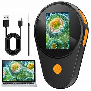 Цифровой микроскоп Детский мобильный 500x Карманный 2.0-дюймовый IPS-экран 200 Вт пикселей 3 уровня регулируемых светодиодов USB - Фото 1