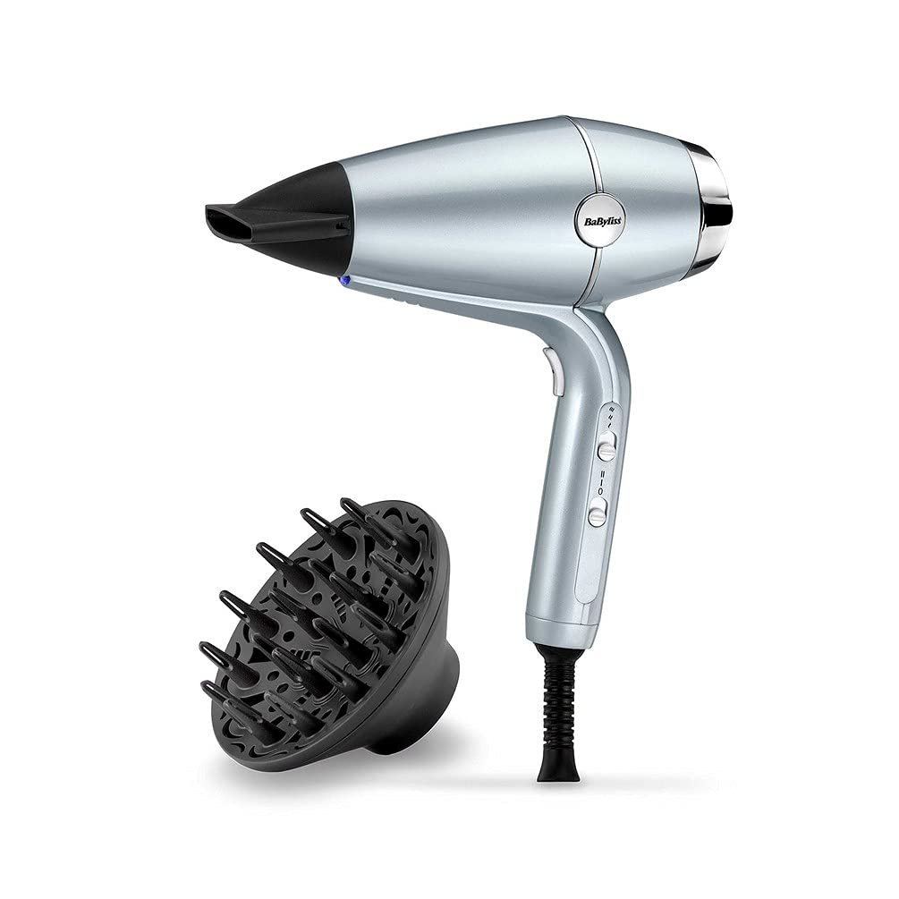 Фен BaByliss Hydro-Fusion D773DE, Ледяной Голубой и Выпрямитель Super Smooth 235 ST393E, фото №2