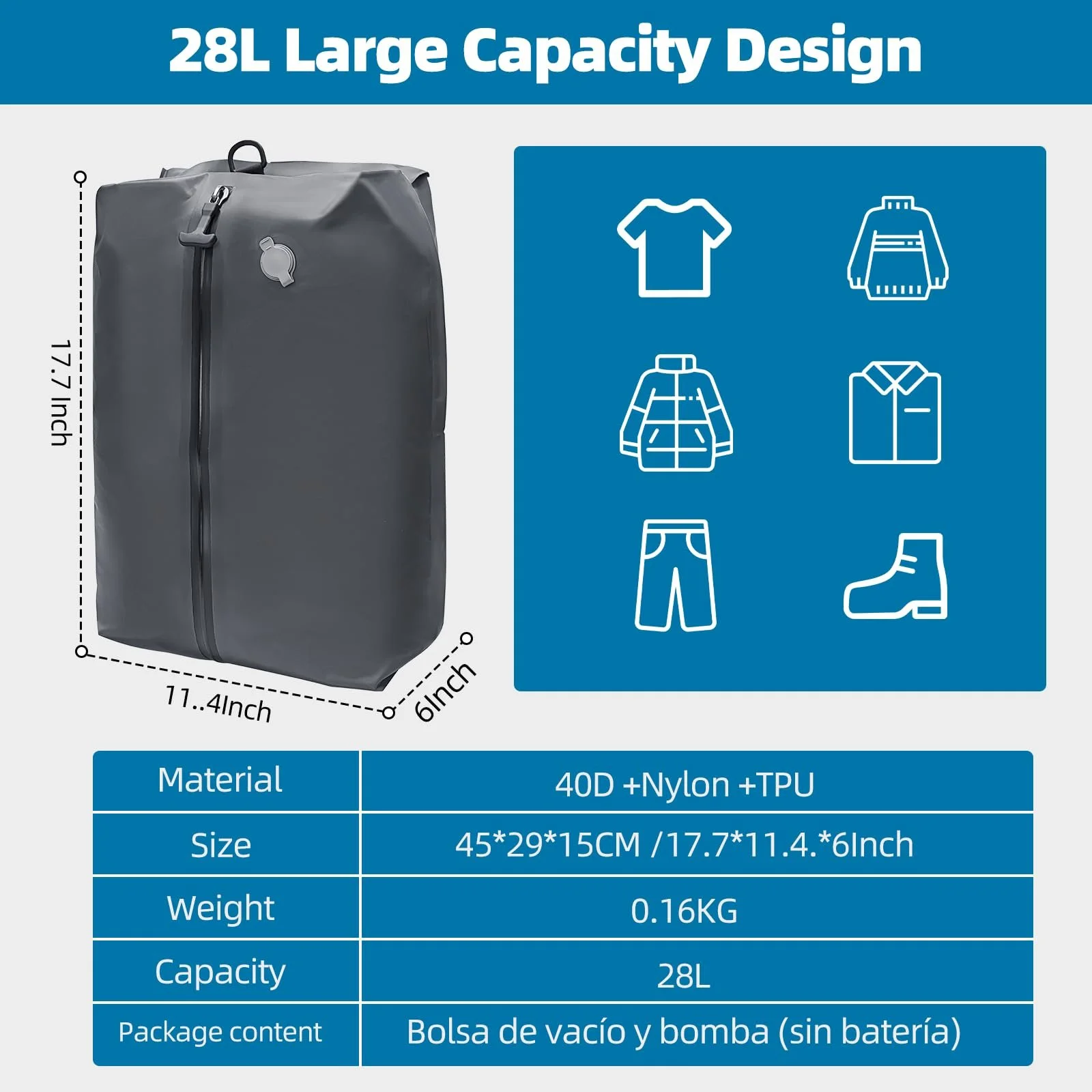 Рюкзак для ноутбука KINGSLONG 40 L 19 дюймов Мужской Женский Расширяемый Водоотталкивающий Бизнес с USB-портом и вакуумным пакетом 20 L (насос не входит в комплект), фото №7 Рюкзак для ноутбука KINGSLONG 40 L 19 дюймов Мужской Женский Расширяемый Водоотталкивающий Бизнес с USB-портом и вакуумным пакетом 20 L (насос не входит в комплект), фото №7